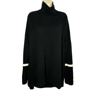 Halogen Cowl Neck Soft Flowy Pullover Wool Blend Sweater High Low  XL